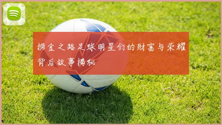 捞金之路足球明星们的财富与荣耀背后故事揭秘